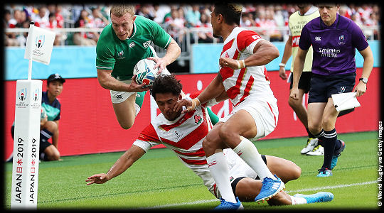 Japan v Ireland Keith Earls no try RWC2019